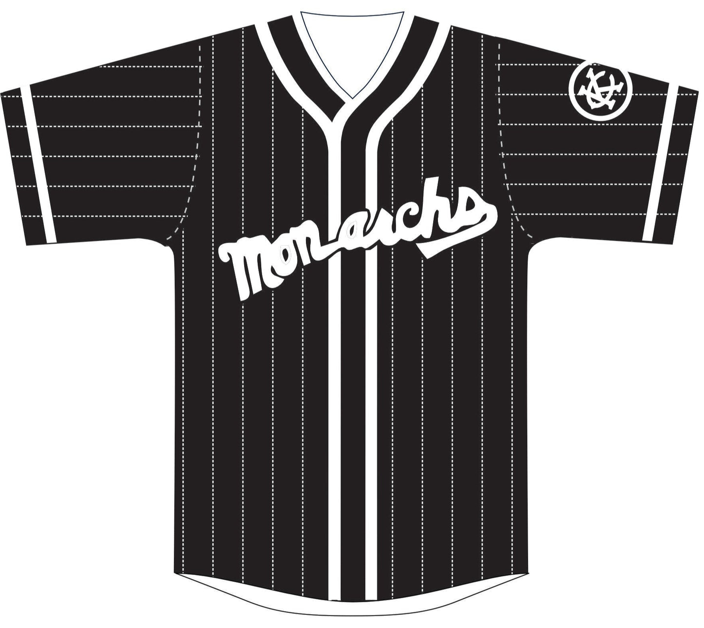 2025 Vintage Black/White Pinstripe Jersey