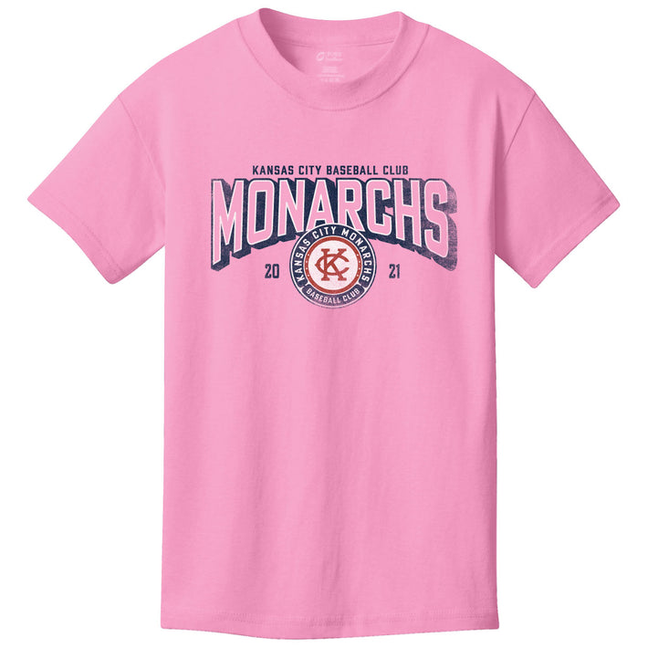 Youth Tee, Pink Monarchs