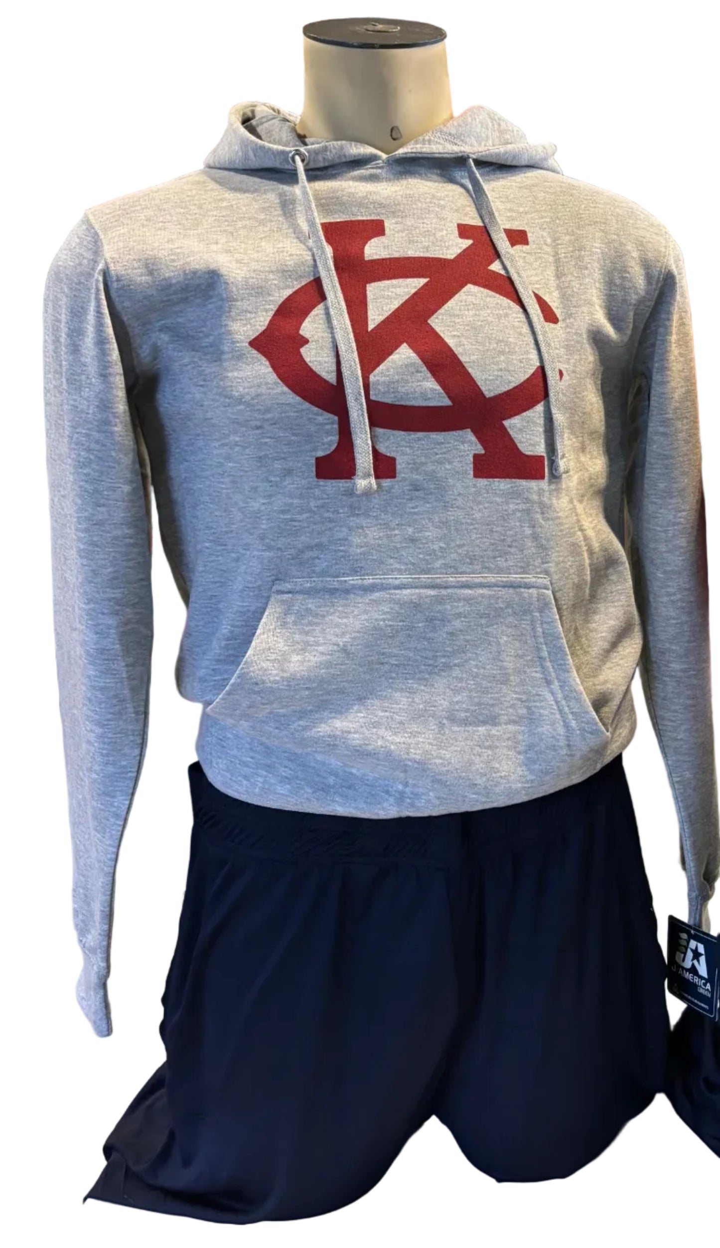 Kansas City Monarchs Gray Hoodie w/ Red KC