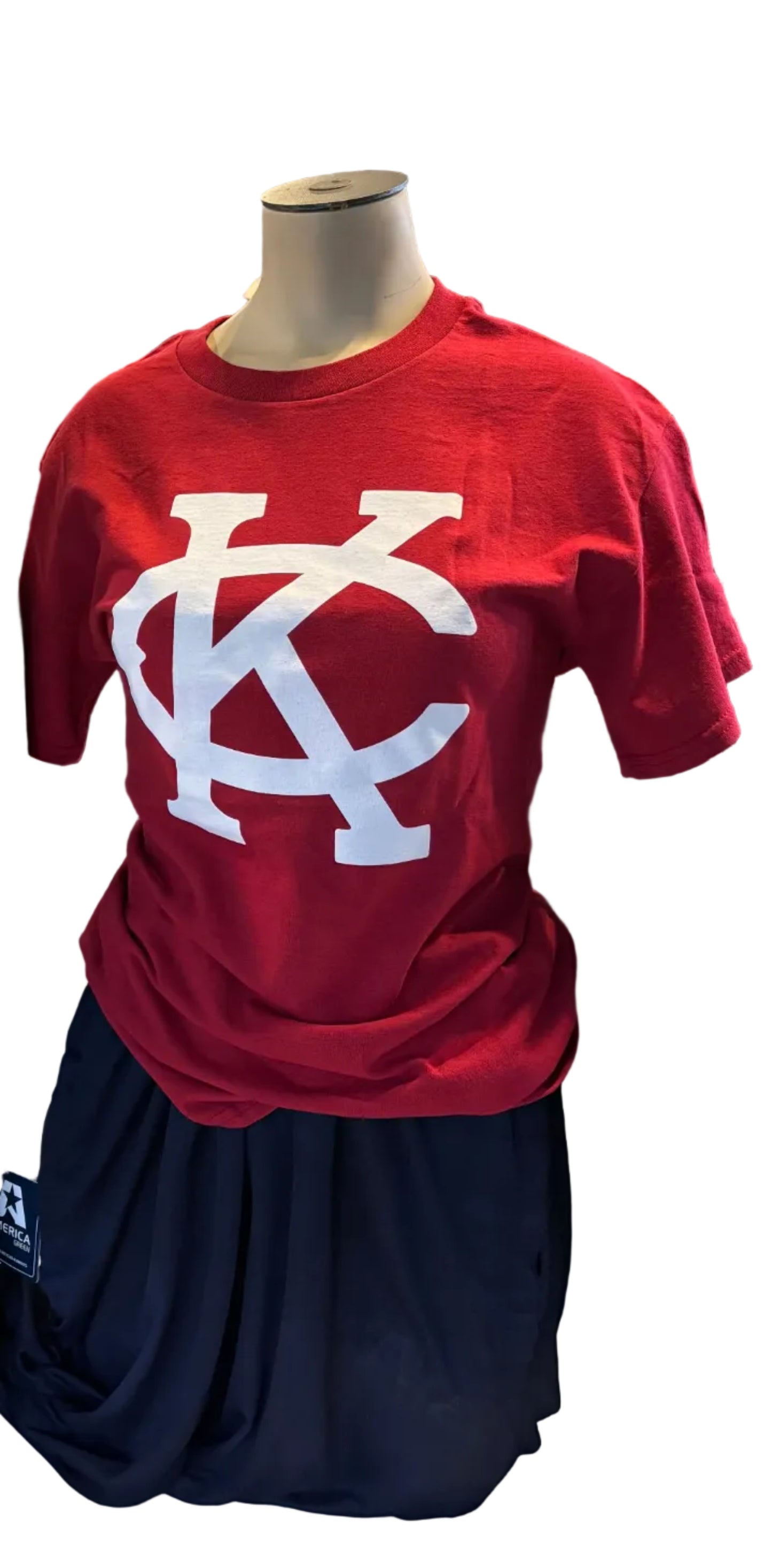 Kansas City Monarchs T-Shirt Red w/White KC