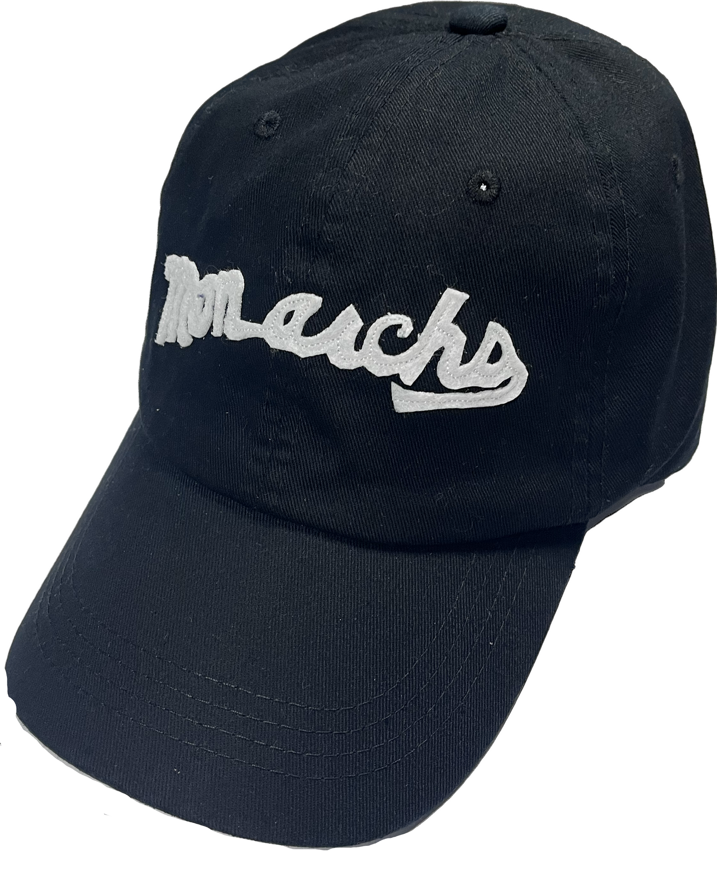 Black Vintage Felt Script Hat