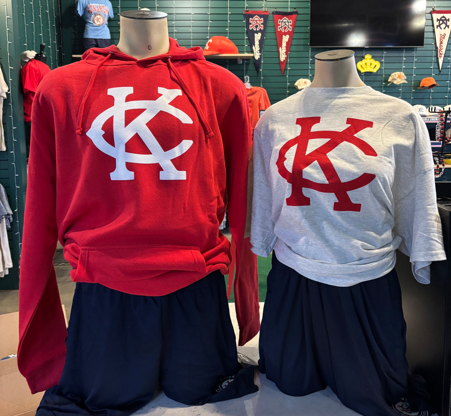 Red Hoodie & Oxford Grey T-Shirt Combo