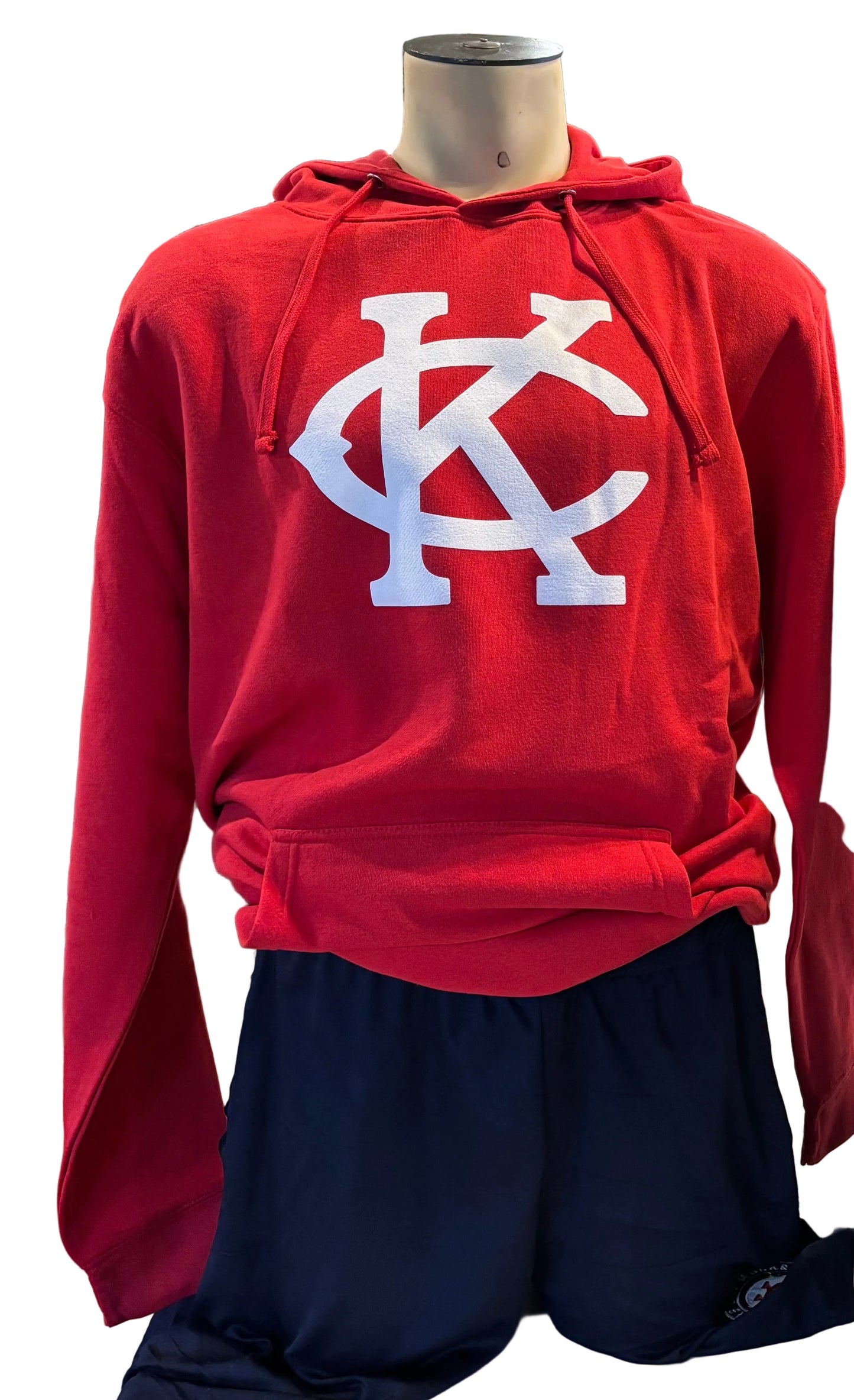 Kansas City Monarchs Red Hoodie w/White KC