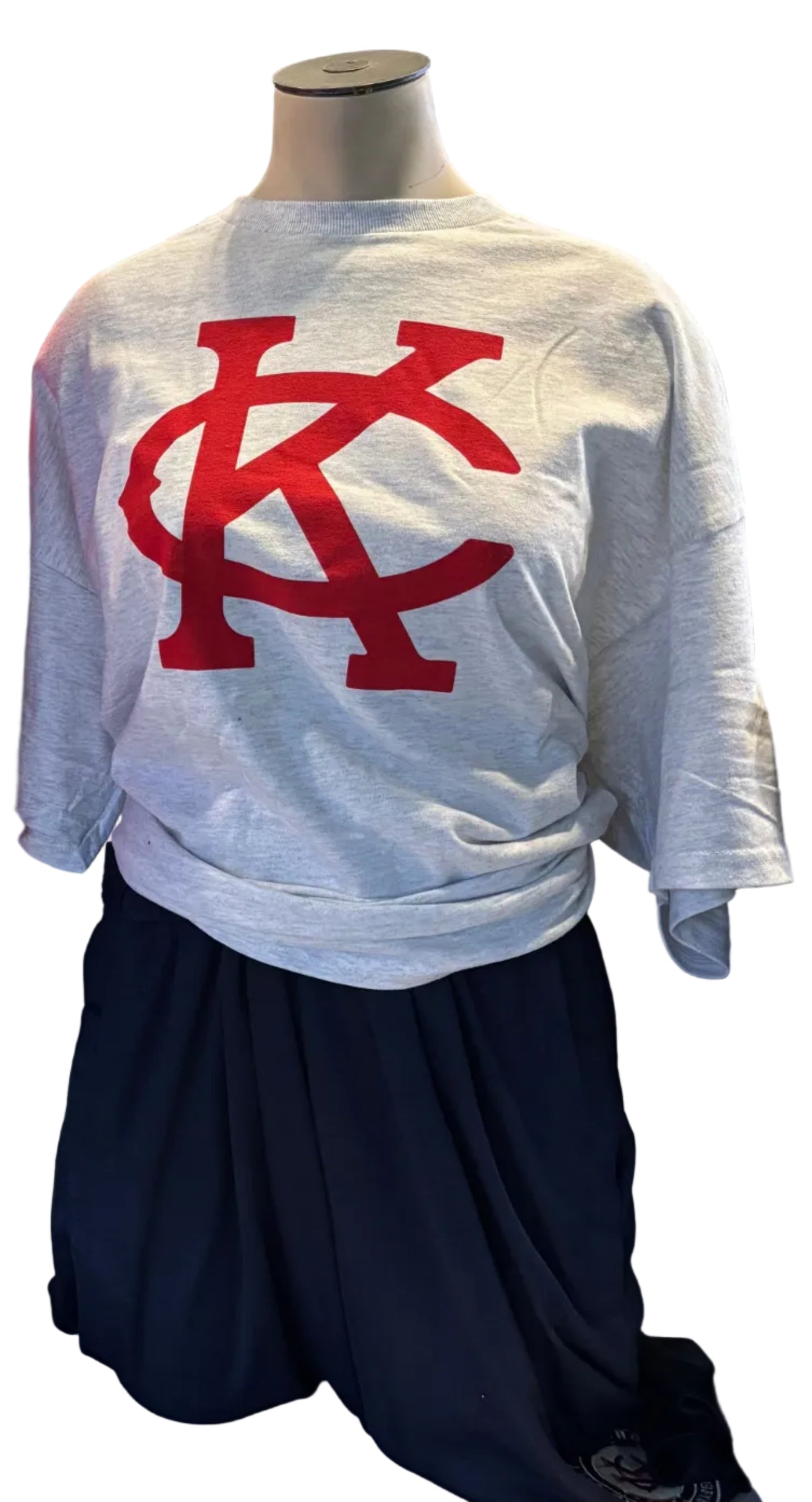 Kansas City Monarchs T-Shirt Gray w/Red KC