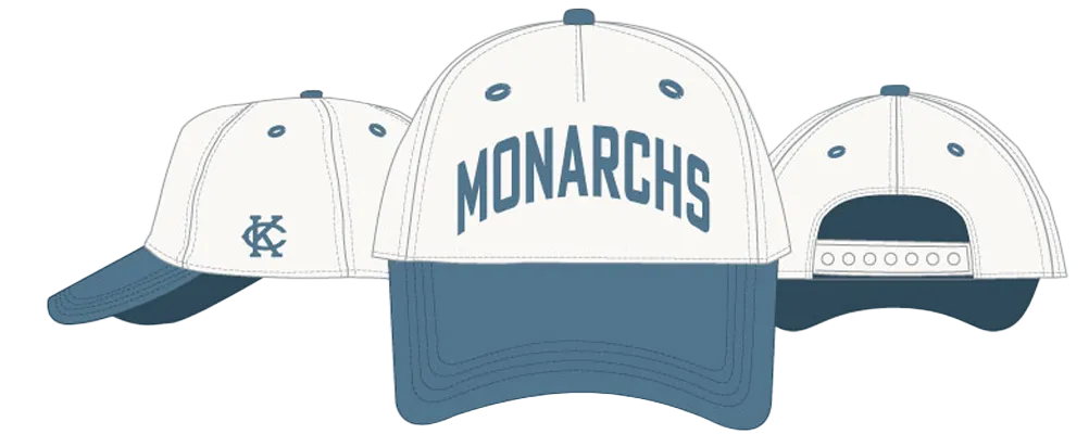 Kansas City Monarchs White & Light Blue Monarchs Adjustable Hat