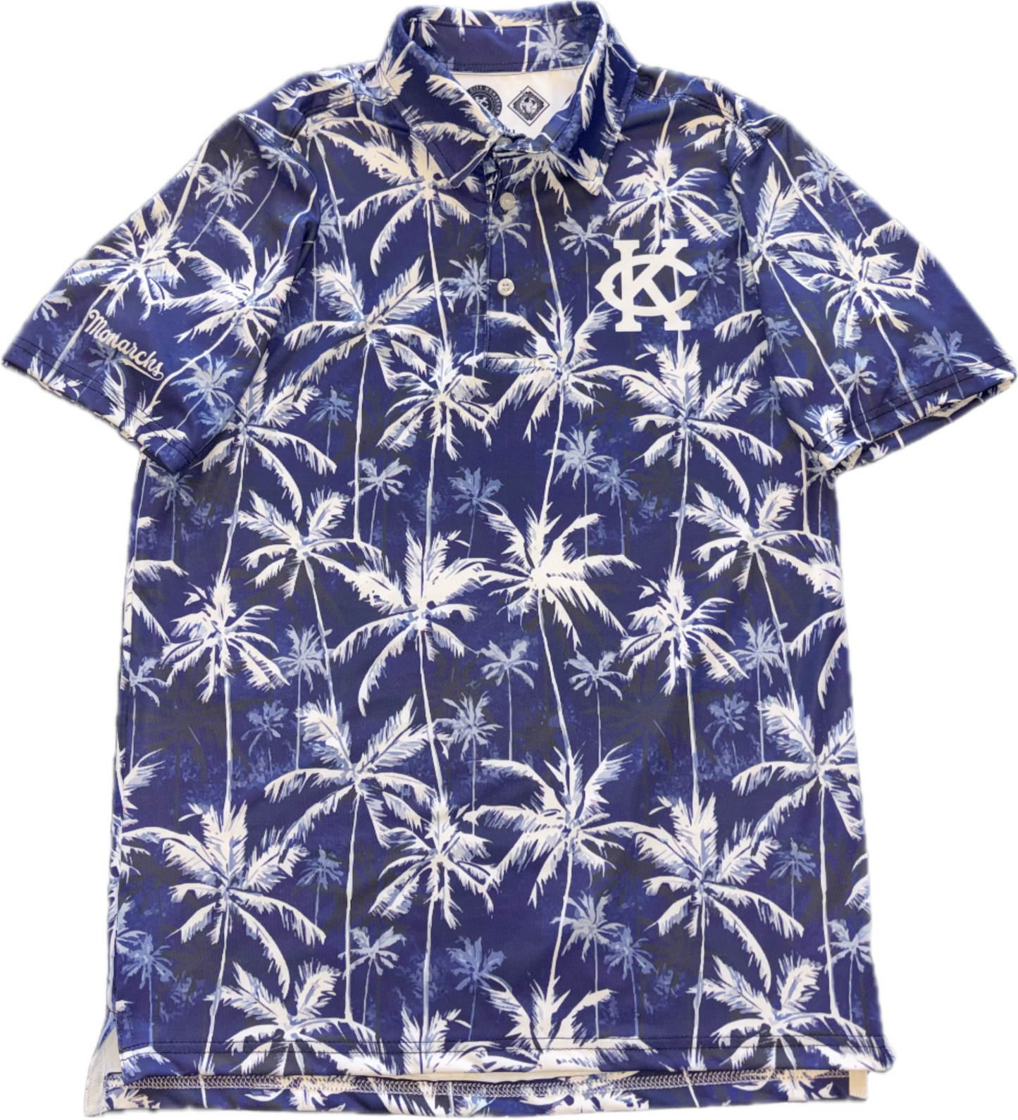 Purple palm tree design polo