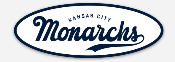 Oval Monarchs Script, Sticker