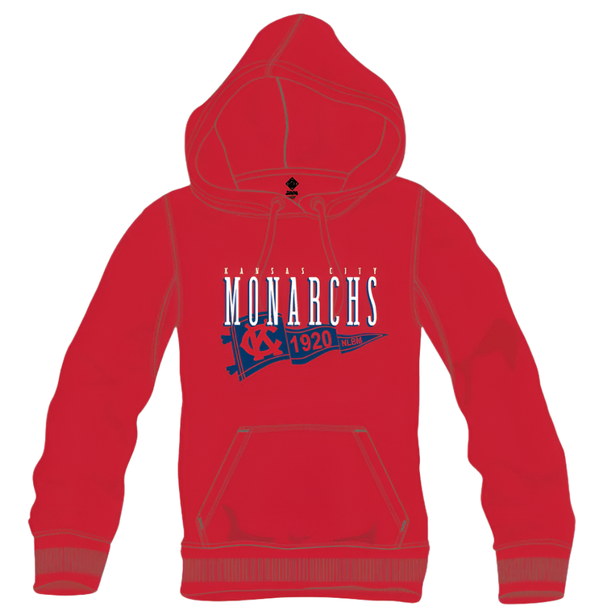 Red KC Monarchs Pennant Hoodie