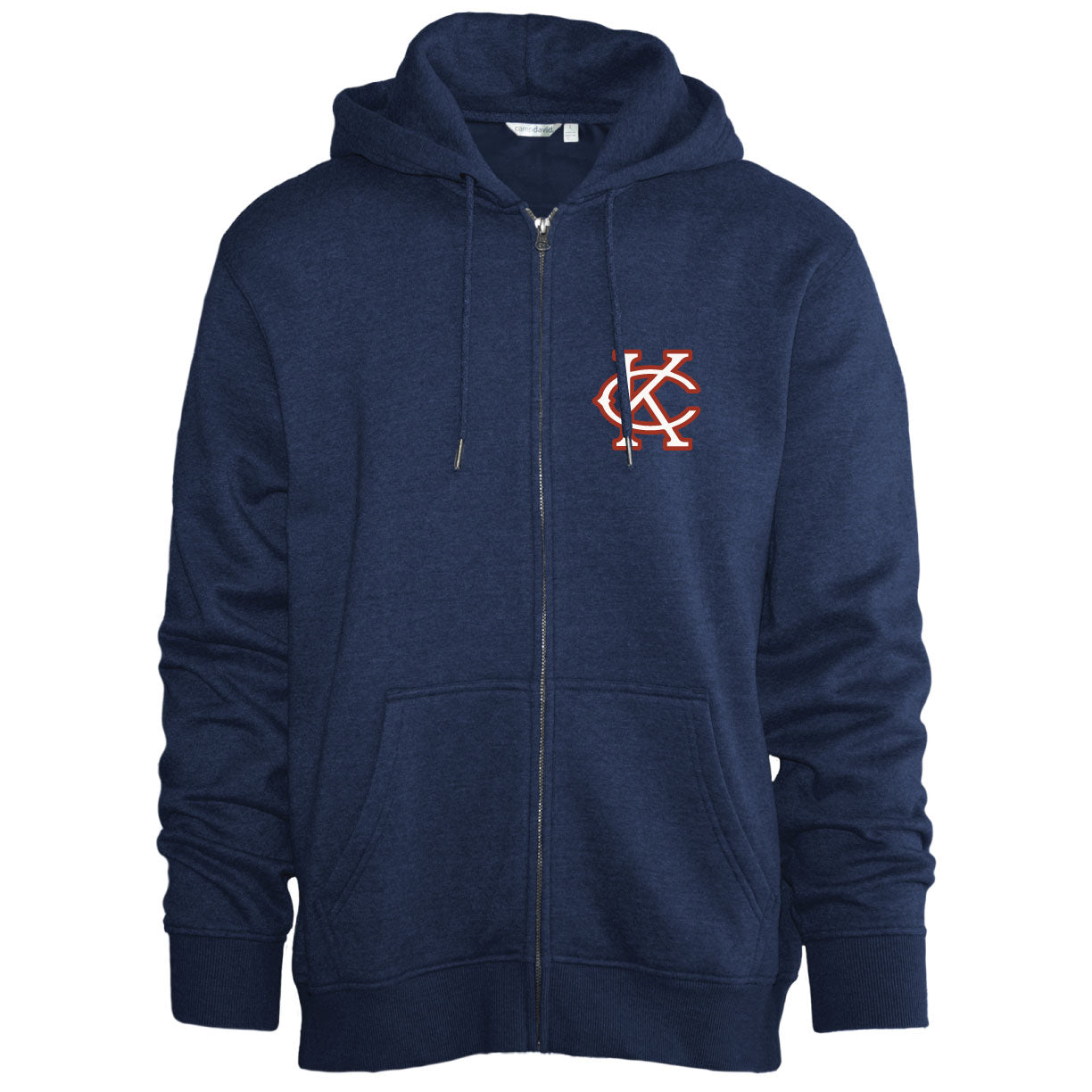 Full Zip Hoodie - Blue w/Chenille Emb.