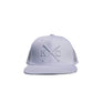 White on White Cross Bats Cap