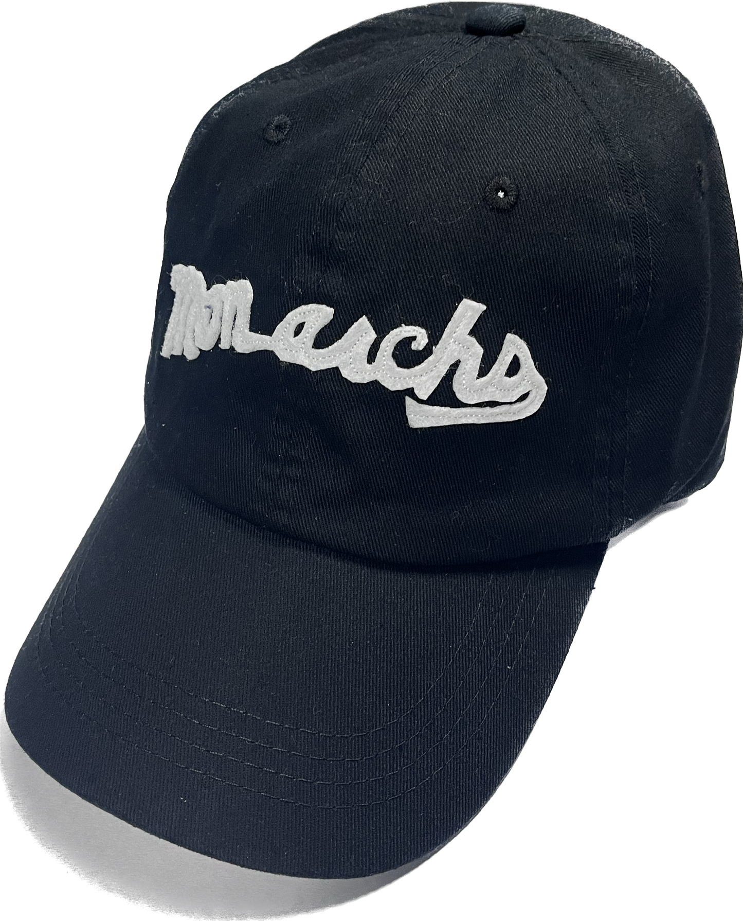 Black Vintage Felt Script Hat