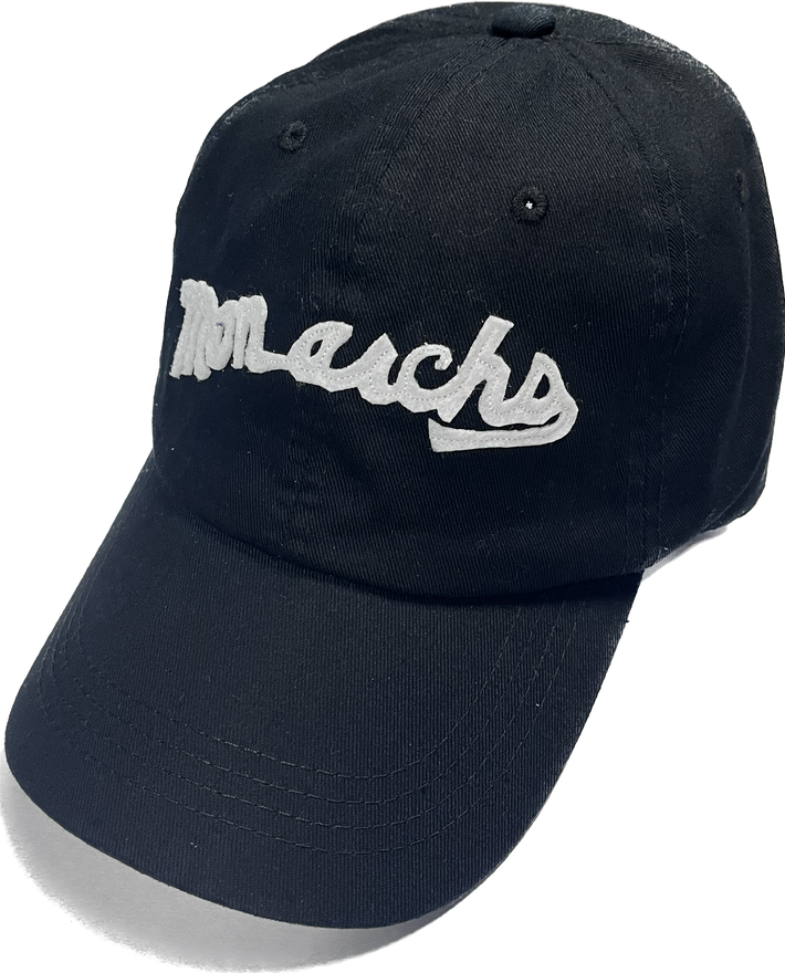 Black Vintage Felt Script Hat