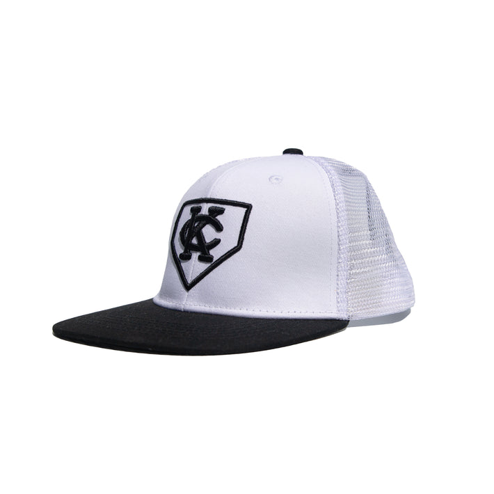 Black w/White Crown Cap, Adjustable