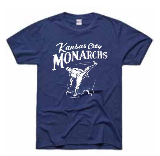 T-Shirt, Navy Wind Up – Kansas City Monarchs Baseball