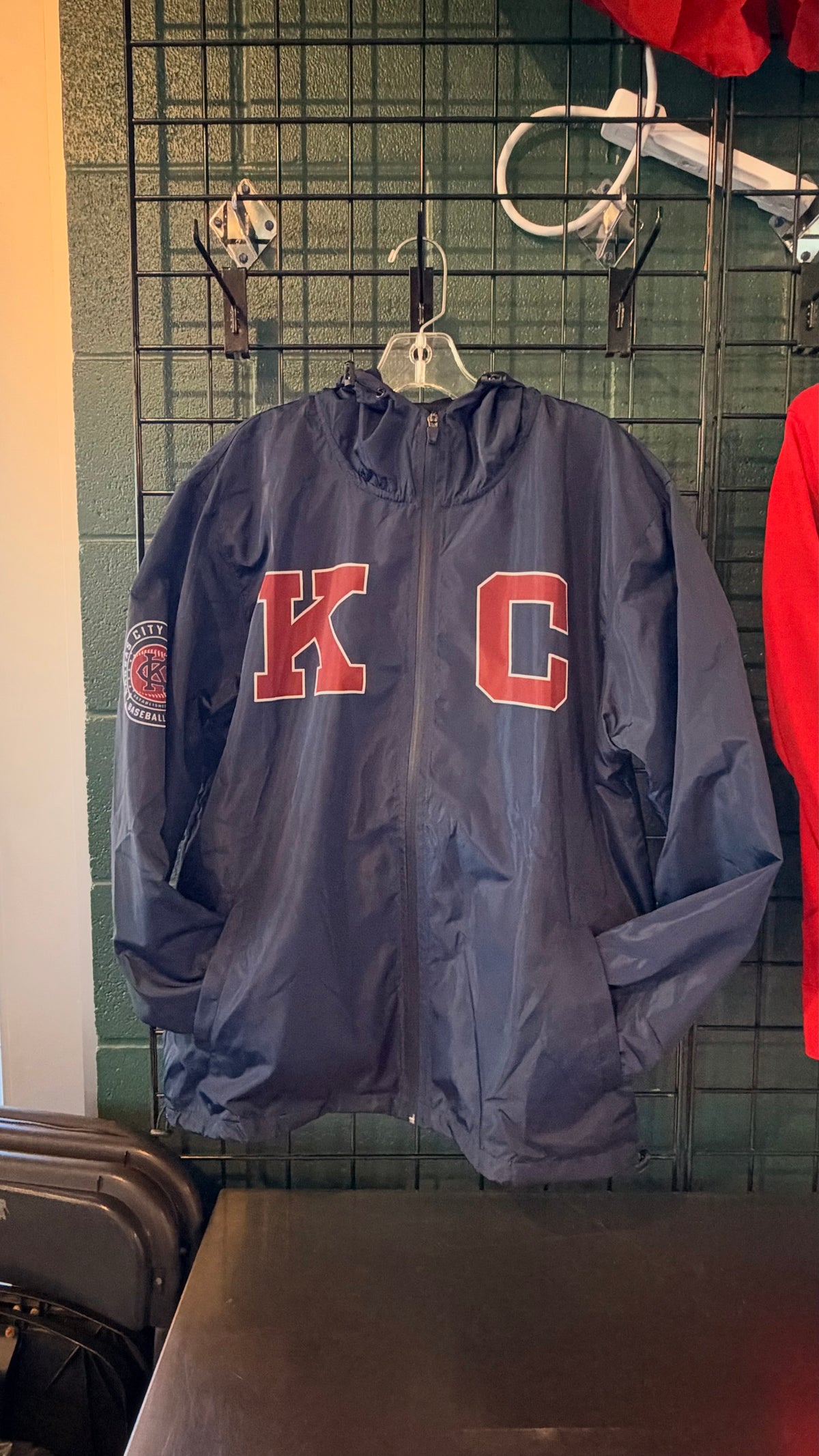 Kansas City Monarchs Navy w/ Red KC Rain Jacket