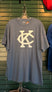 Kansas City Monarchs Denim Blue T Shirt w/White KC