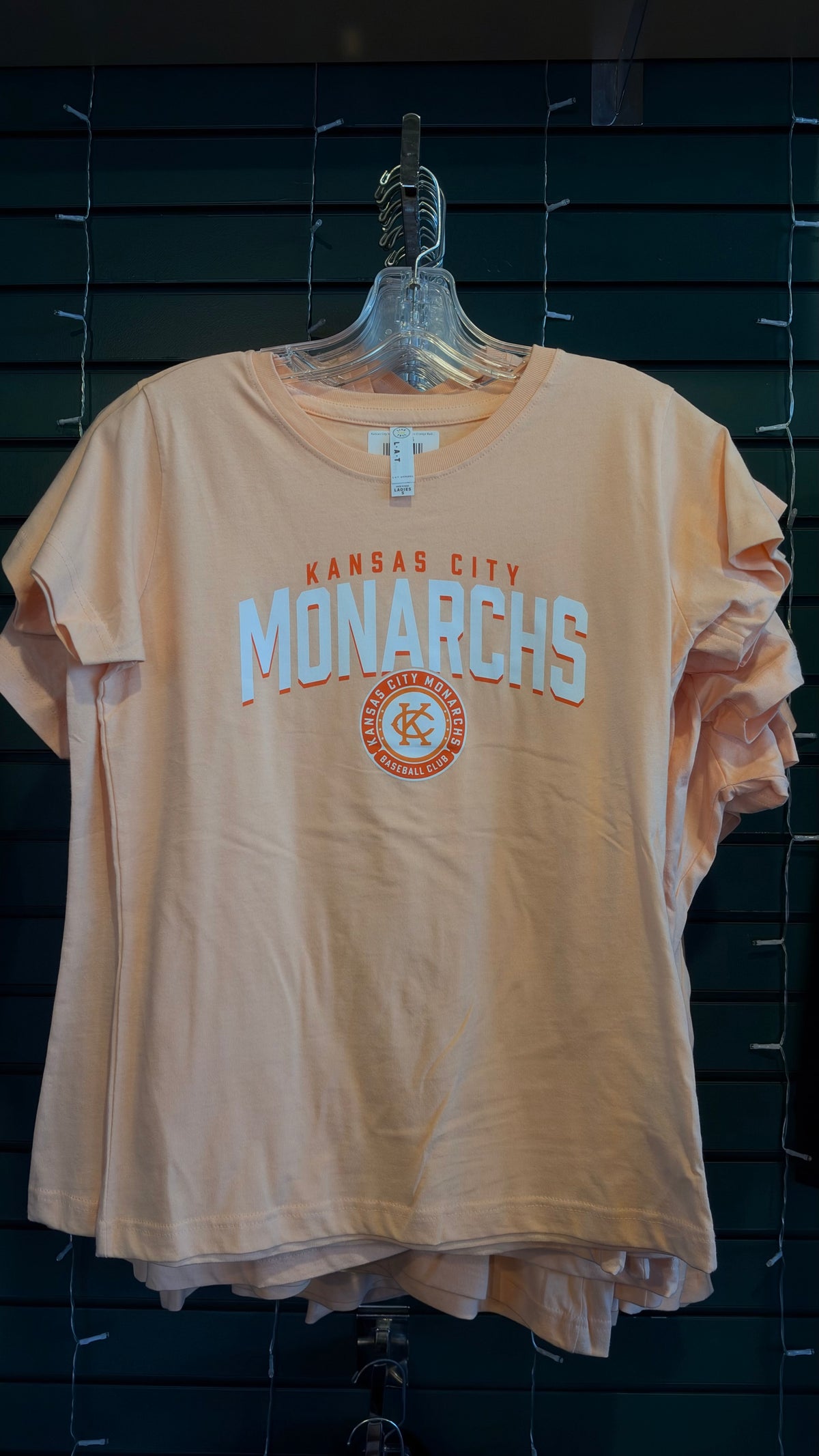Kansas City Monarchs Women's Peach Badge T-Shirt