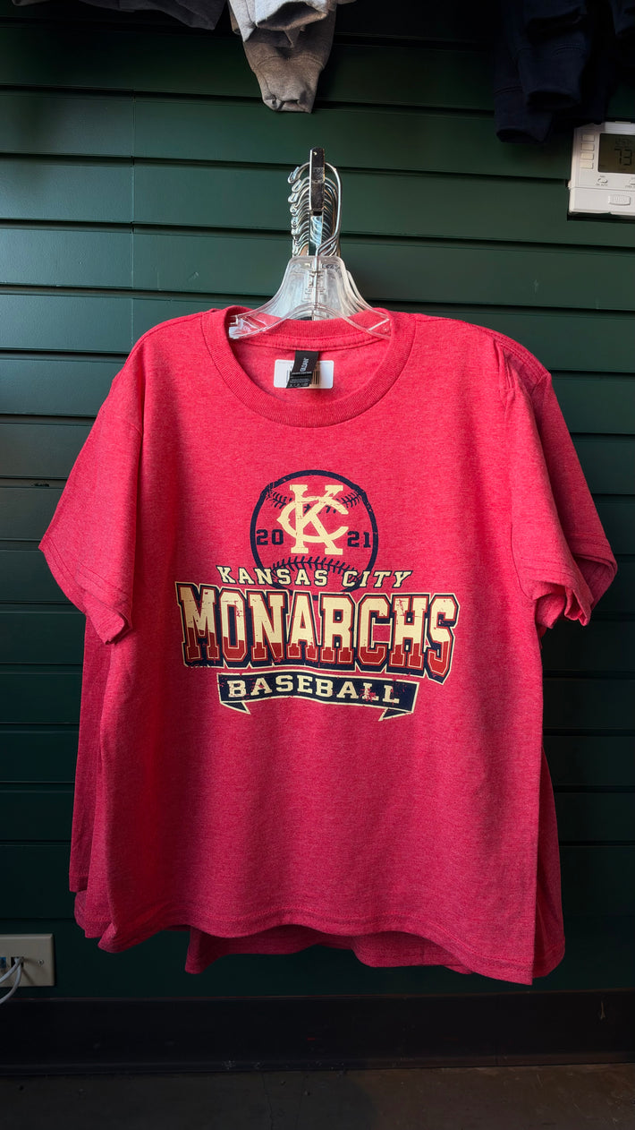 Kansas City Monarchs Youth Red Logo T-Shirt