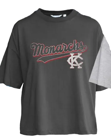 Kansas City Monarchs Women's Black Monarchs Script T-Shirt