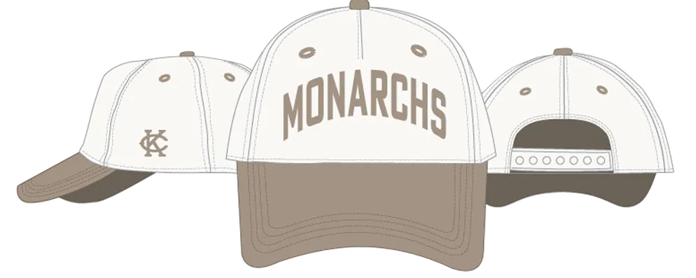 Kansas City Monarchs White & Khaki Monarchs Adjustable Hat