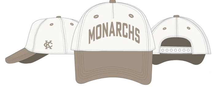 Kansas City Monarchs White & Khaki Monarchs Adjustable Hat