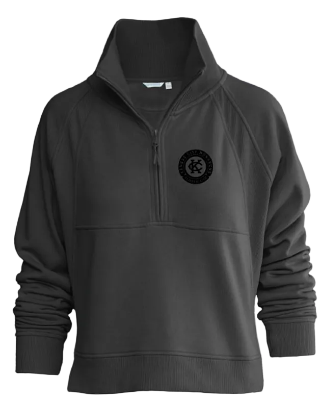 Kansas City Monarchs Women's Black 1/4 Zip