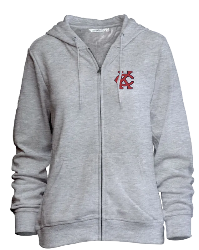 Kansas City Monarchs Gray w/ Red KC Full Zip