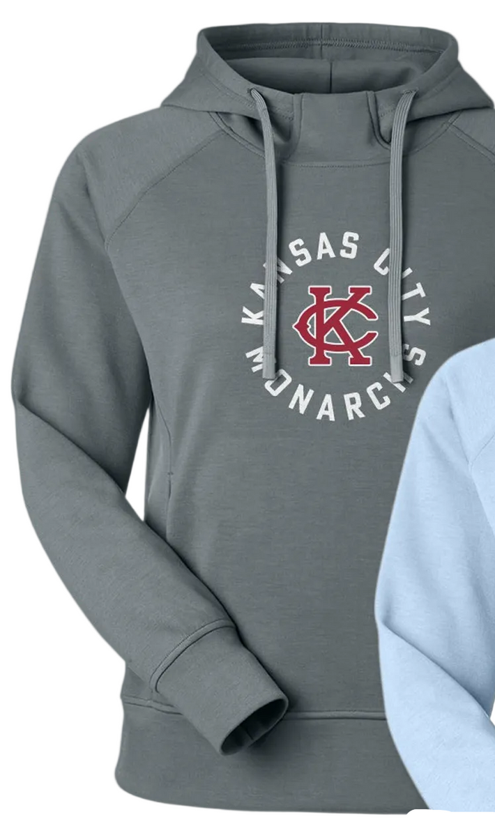 Kansas City Monarchs Women's Gray Hoodie w/Badge Logo