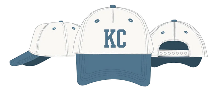 Kansas City Monarchs White & Light Blue KC Adjustable Hat