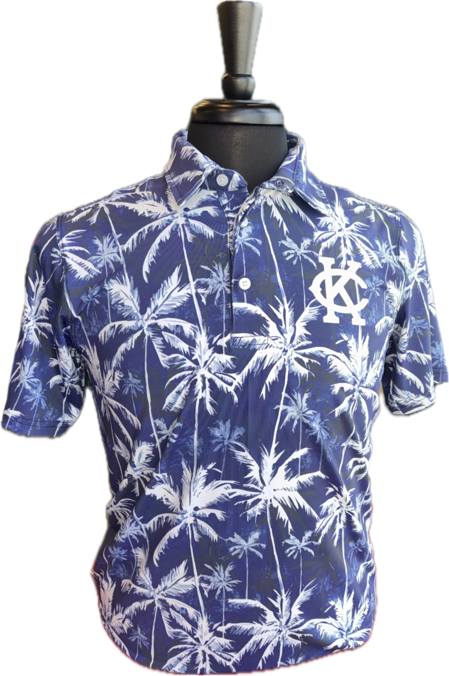 Purple palm tree design polo