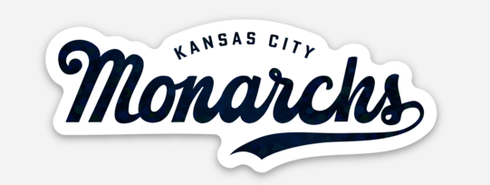 Monarchs Script, Glitter Sticker – Kansas City Monarchs Baseball