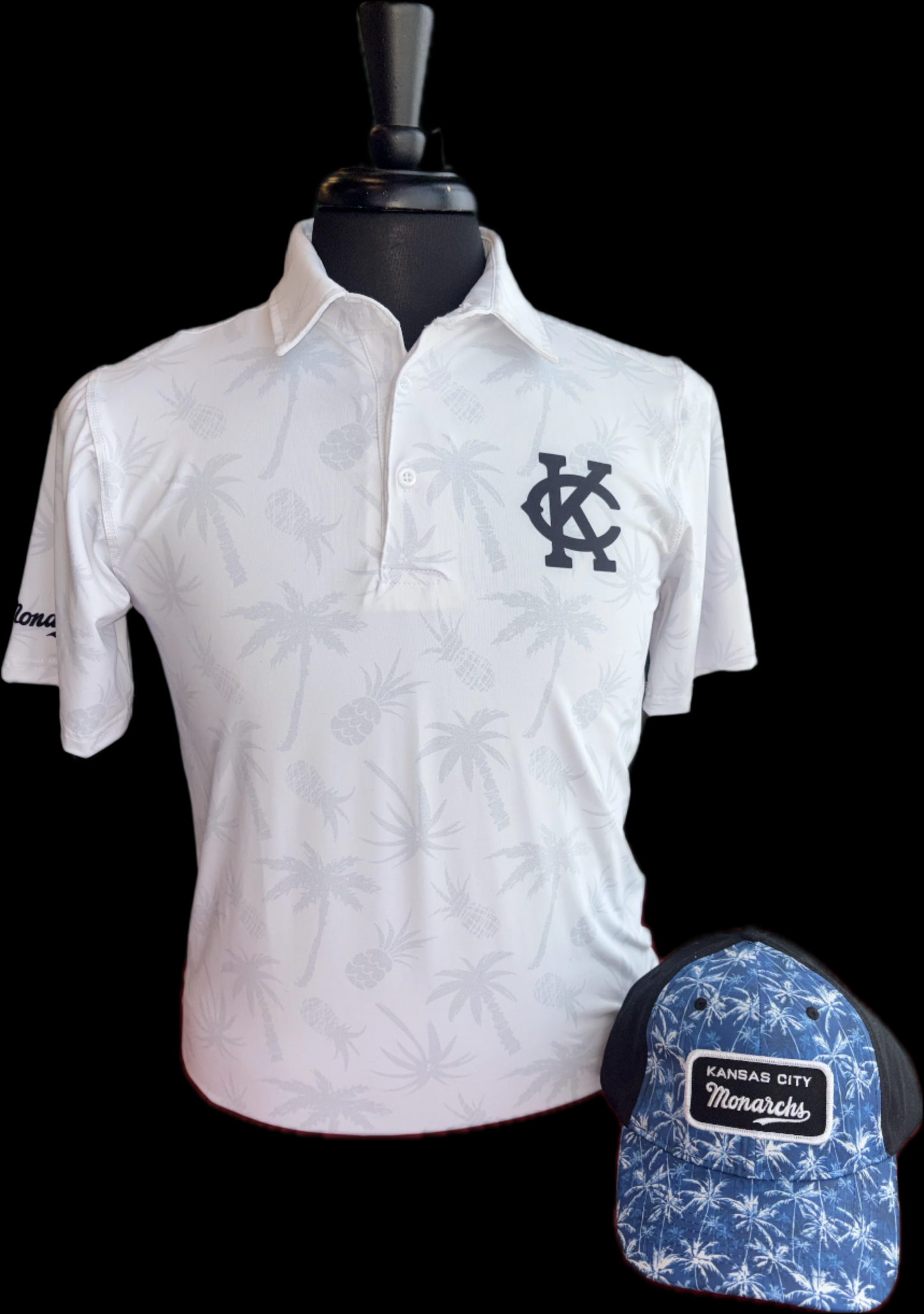 White Pineapple Palm Tree Polo
