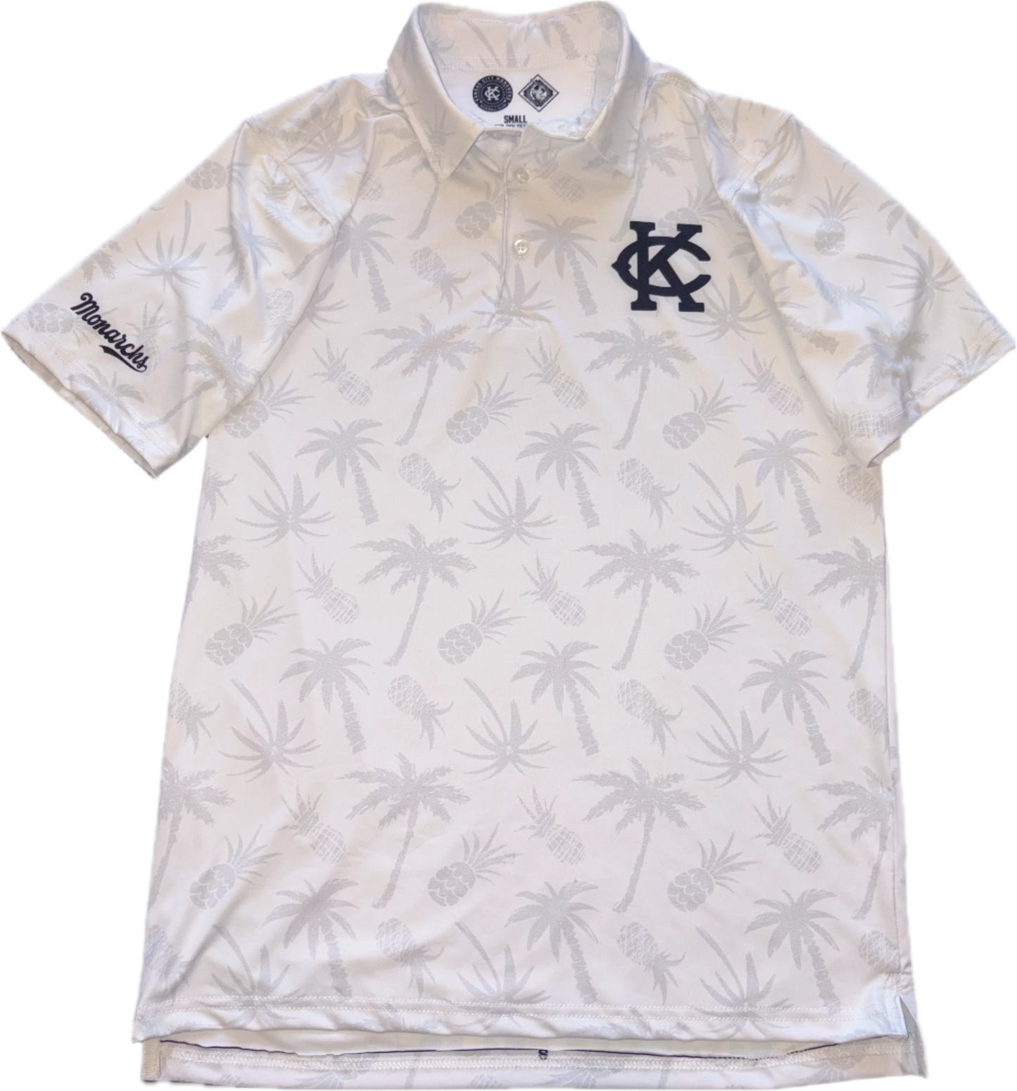 White Pineapple Palm Tree Polo