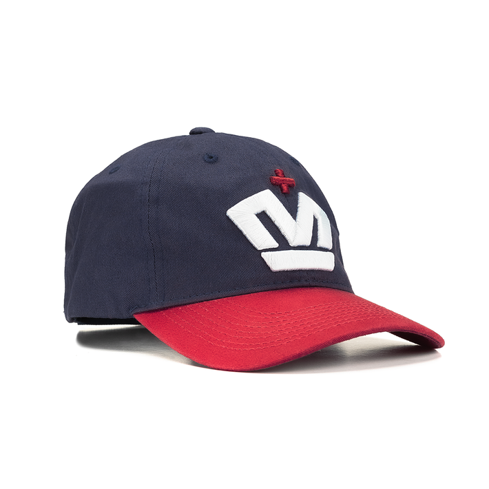 Navy and Red Crown Strapback