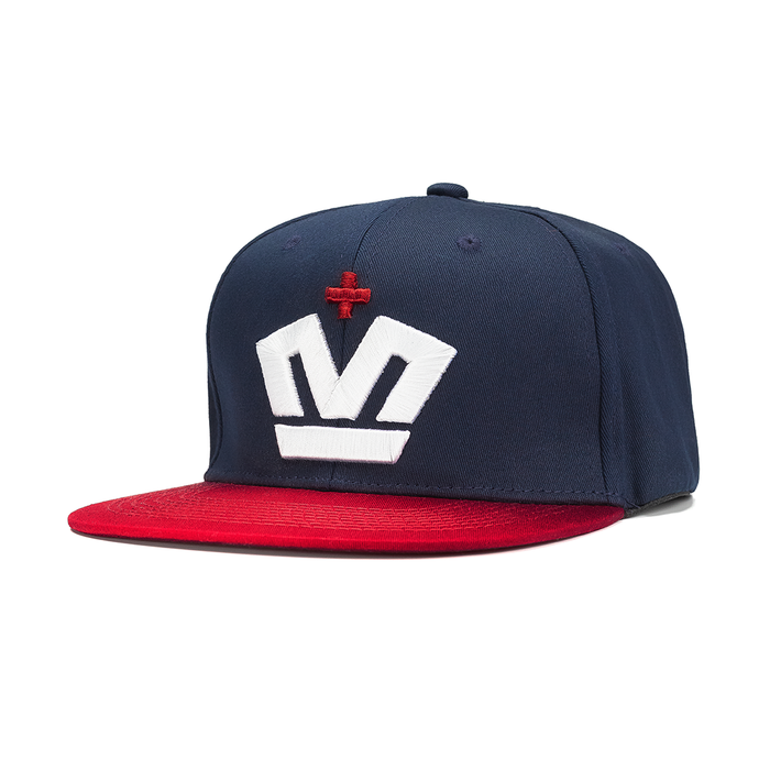 Navy and Red Crown FlexFit