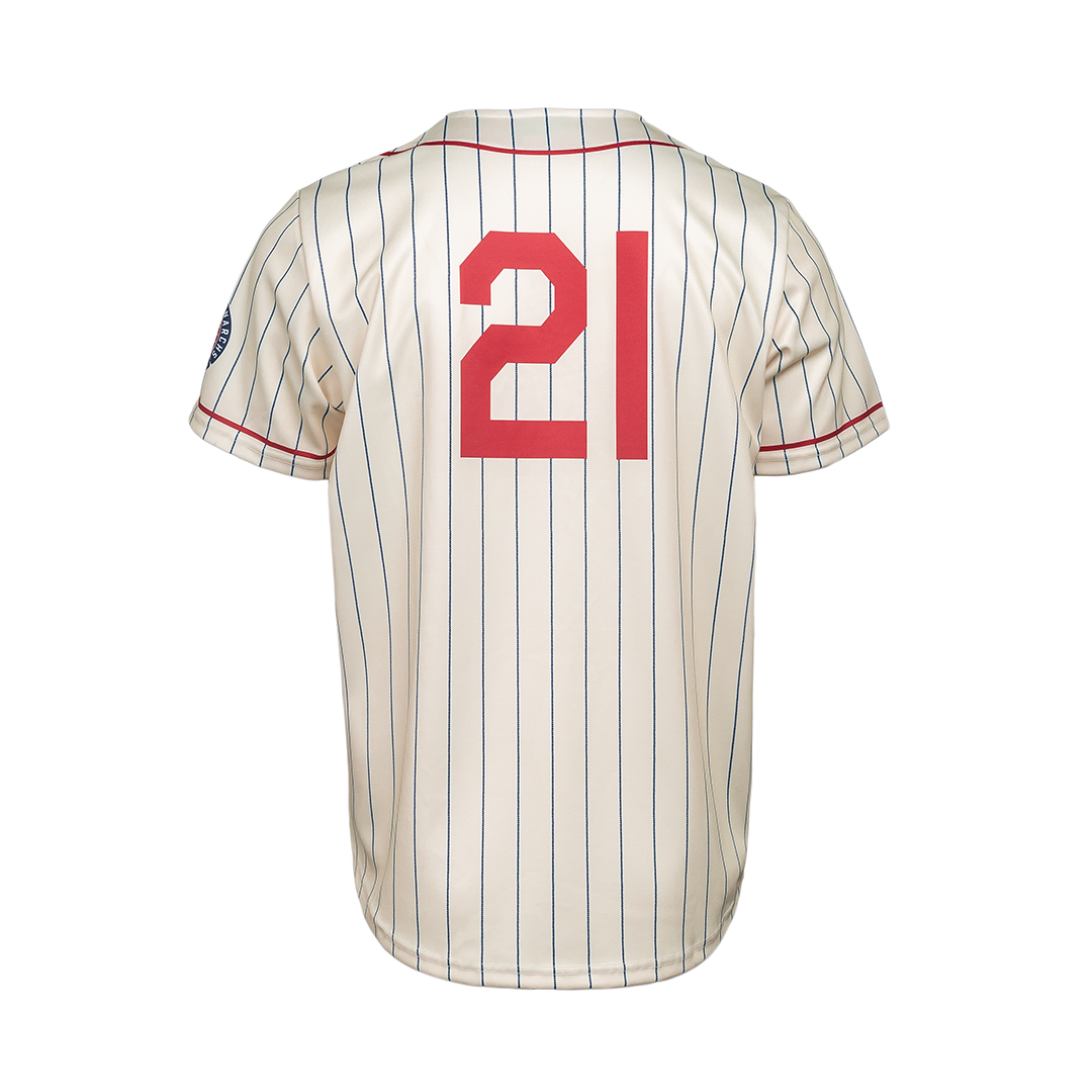 Authentic Kansas City Monarch Baseball Jersey 2x / White/Navy Pinstripe
