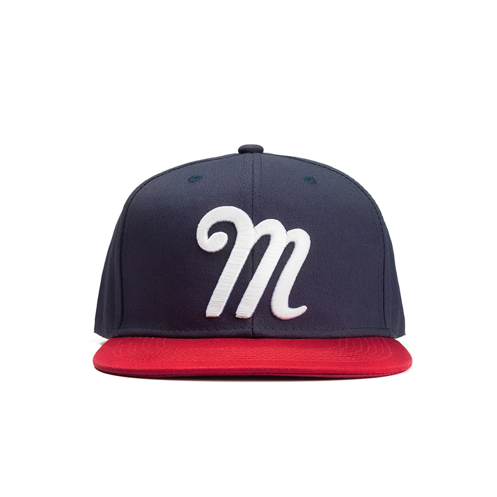 Navy and Red M Icon Snapback