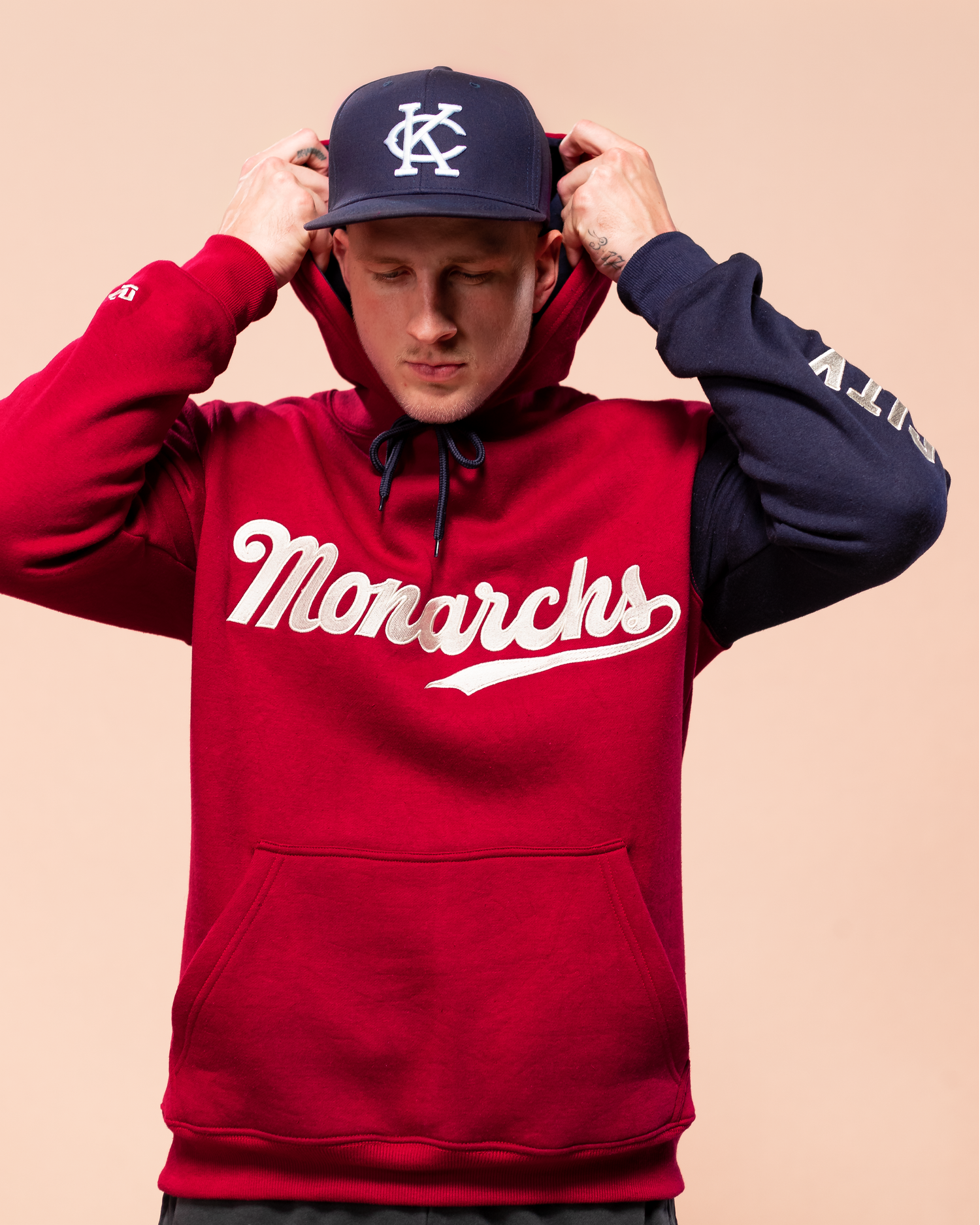 Veste à capuche Homme effet chemise SEIGE Rouge Veste à capuche Homme effet chemise SEIGE Rouge